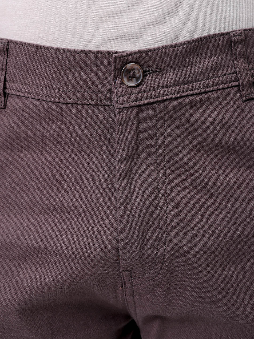 Men's Chocolate Torte Relaxed Fit Solid Casual Trouser - Image 6