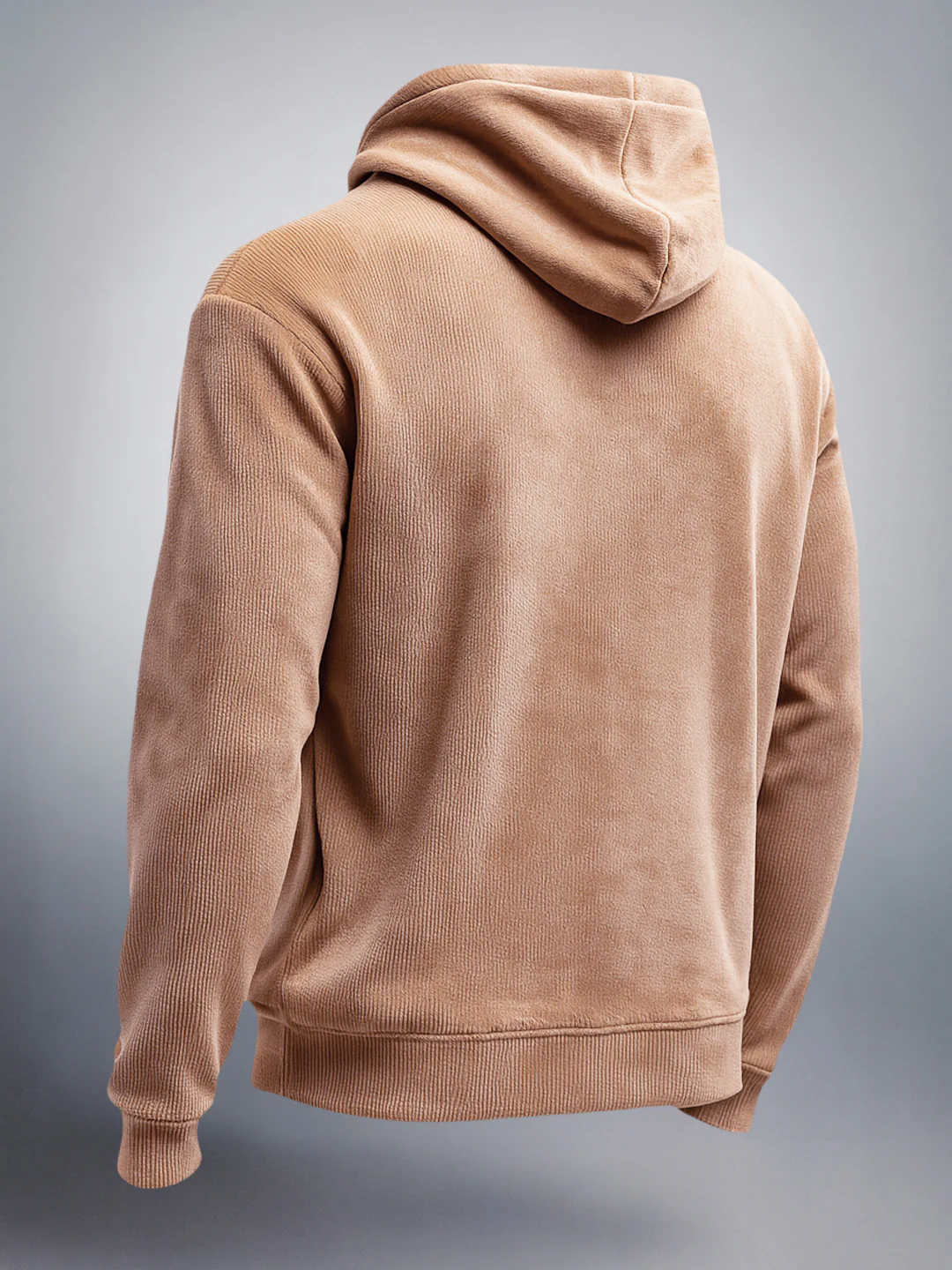Men's Taupe Regular Fit Textured Casual Sweatshirts - Image 2