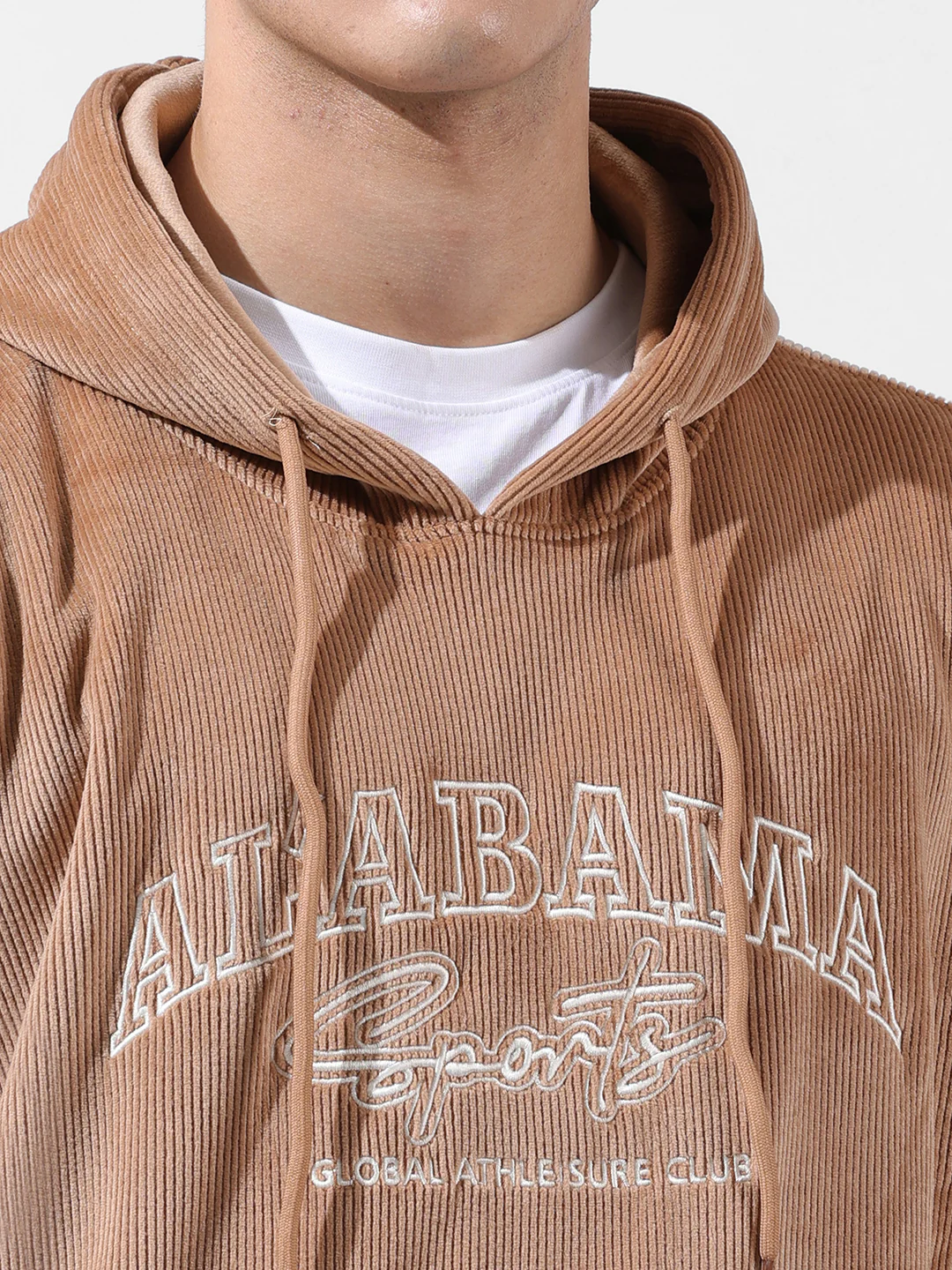 Men's Taupe Regular Fit Textured Casual Sweatshirts - Image 8