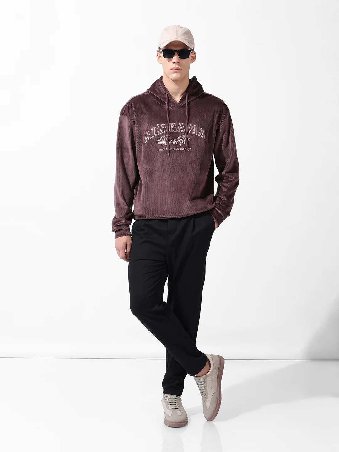 Men's Ground Coffee Regular Fit Textured Casual Sweatshirts - Image 11