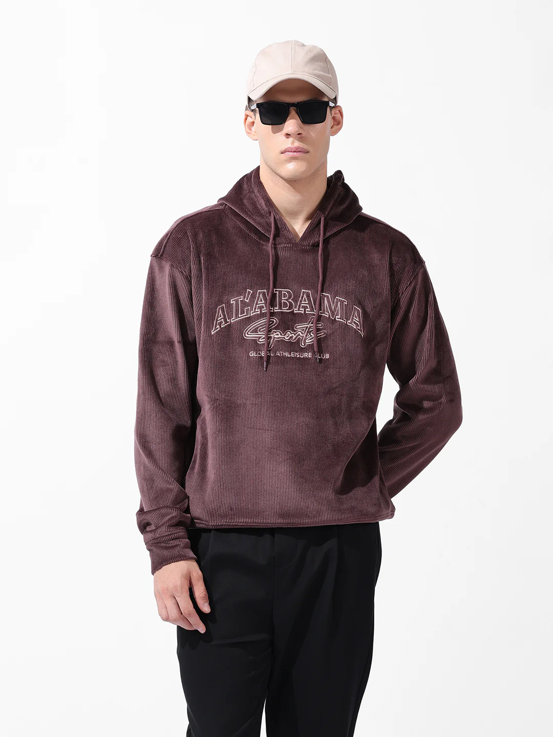 Men's Ground Coffee Regular Fit Textured Casual Sweatshirts - Image 3