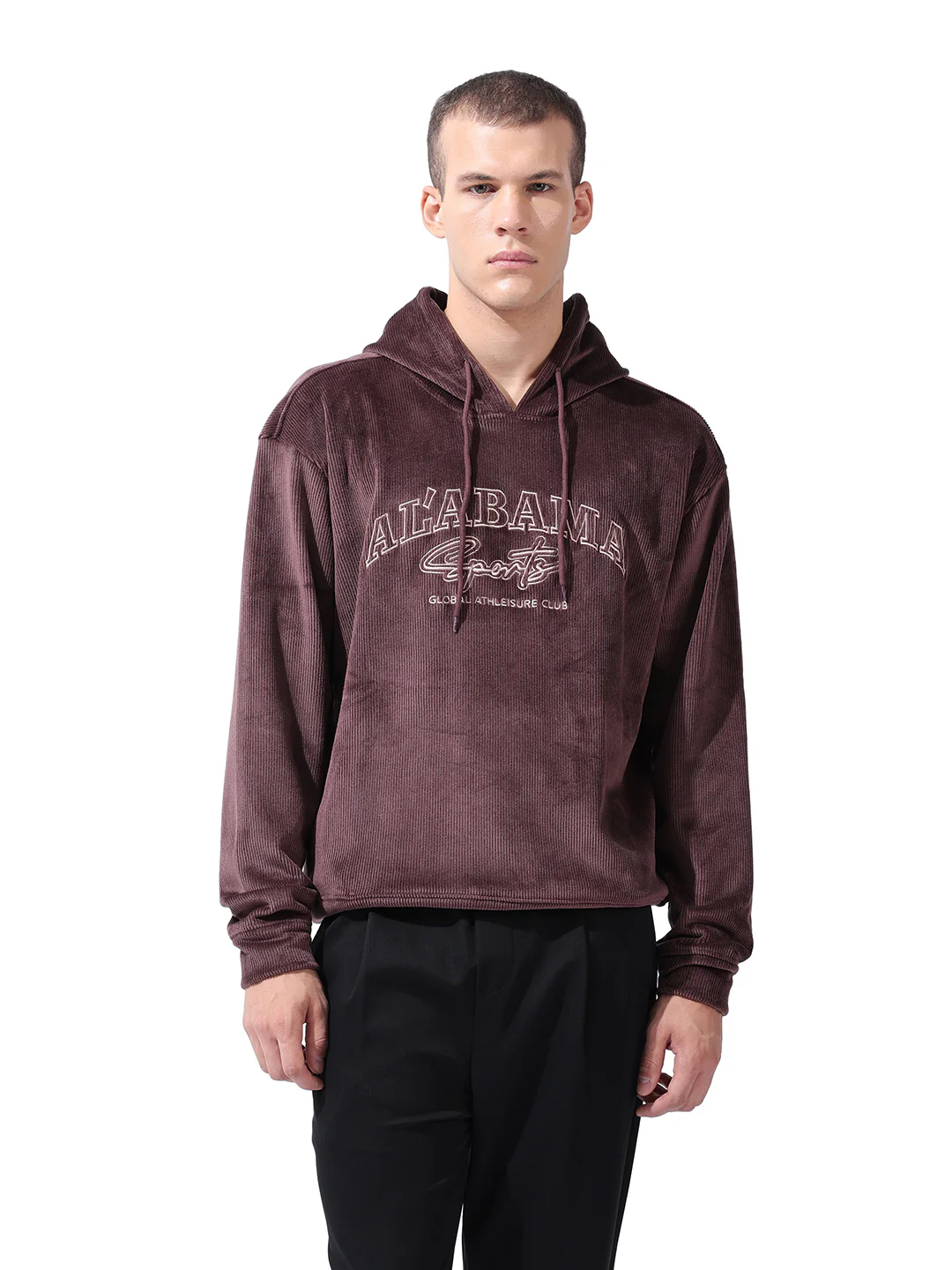 Men's Ground Coffee Regular Fit Textured Casual Sweatshirts - Image 4