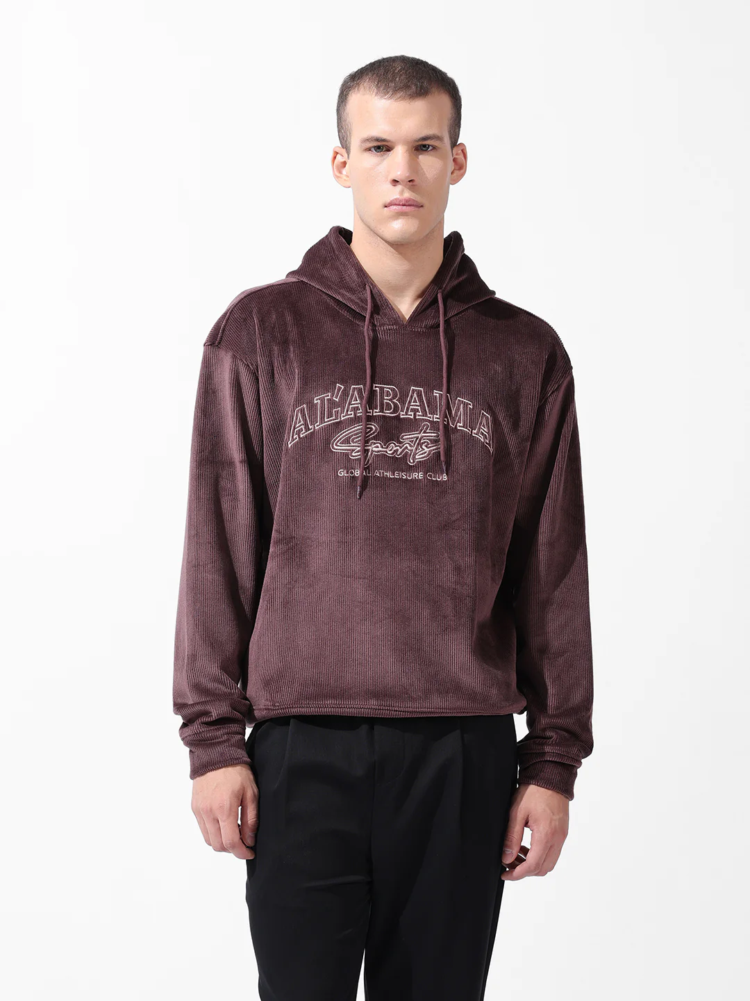 Men's Ground Coffee Regular Fit Textured Casual Sweatshirts - Image 5