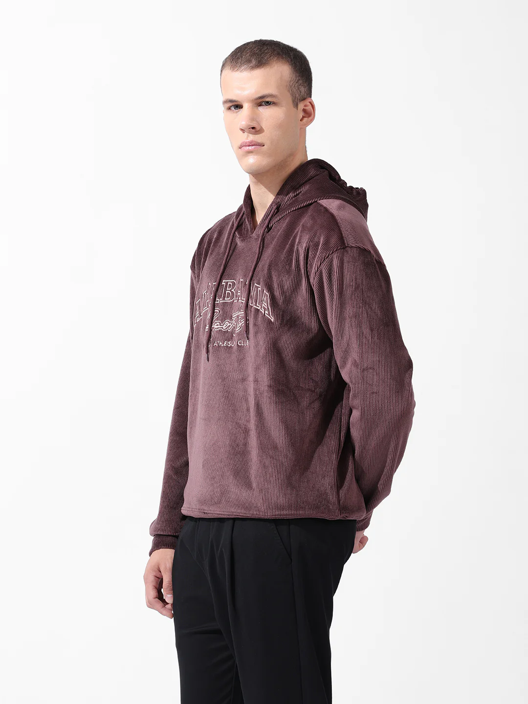 Men's Ground Coffee Regular Fit Textured Casual Sweatshirts - Image 6