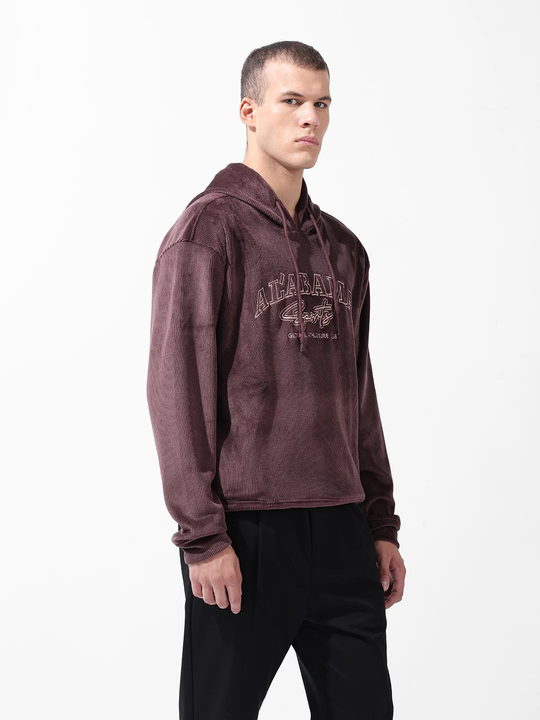Men's Ground Coffee Regular Fit Textured Casual Sweatshirts - Image 7