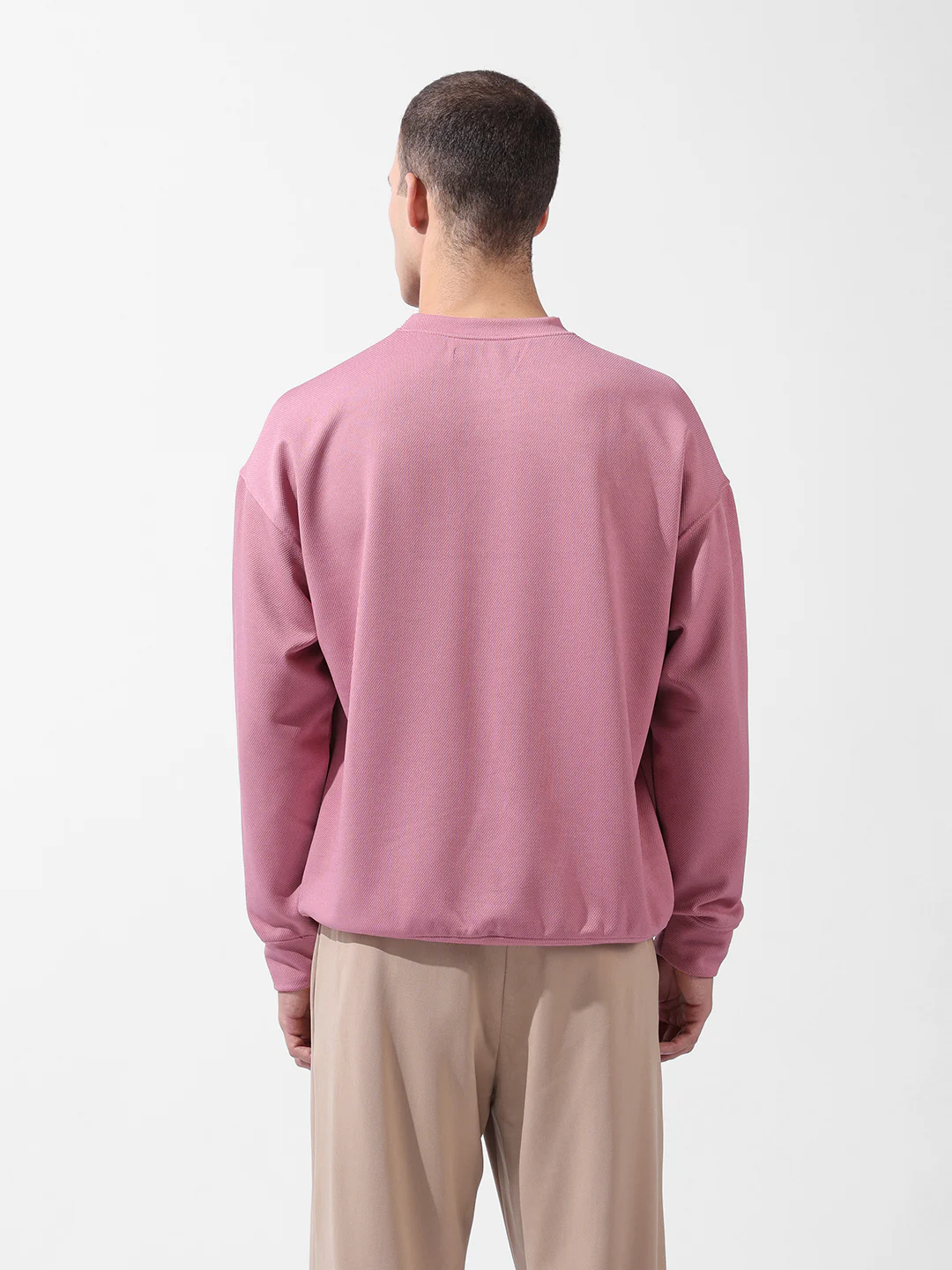 Men's Italian Clay Relaxed Fit Solid Street Wear Sweatshirts - Image 6
