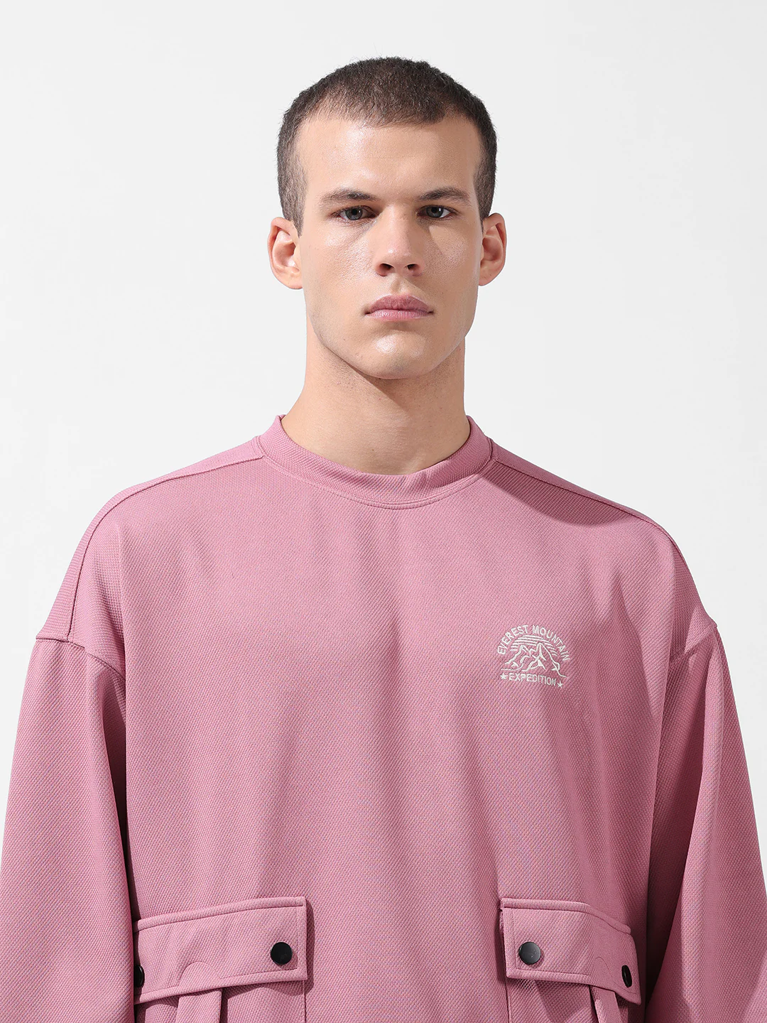 Men's Italian Clay Relaxed Fit Solid Street Wear Sweatshirts - Image 7