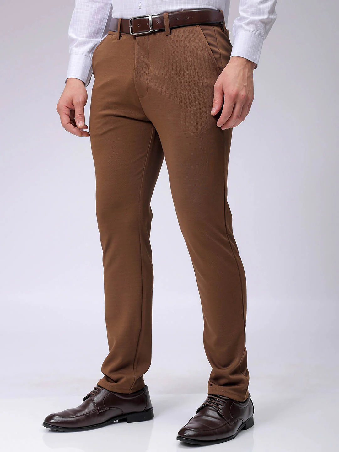 Men's Nutshell Slim Fit Textured Formal Trouser - Image 2