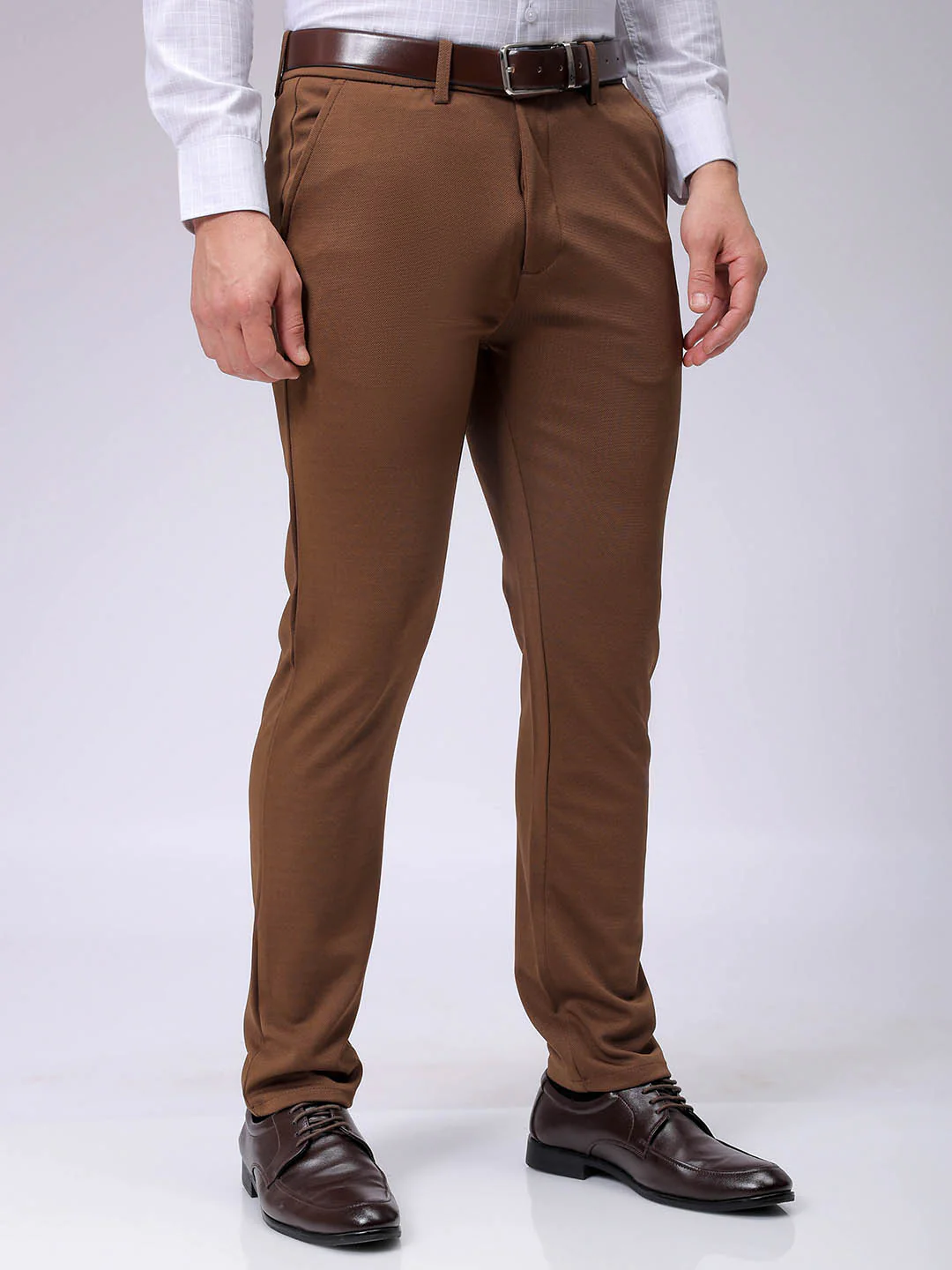 Men's Nutshell Slim Fit Textured Formal Trouser - Image 4