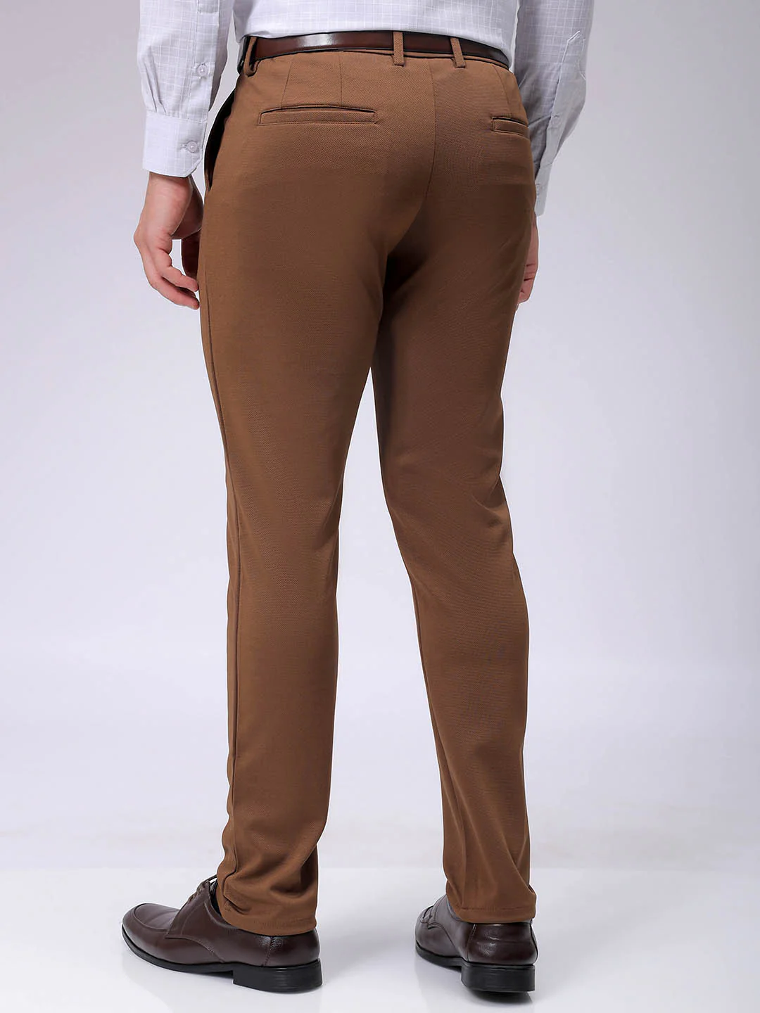 Men's Nutshell Slim Fit Textured Formal Trouser - Image 5