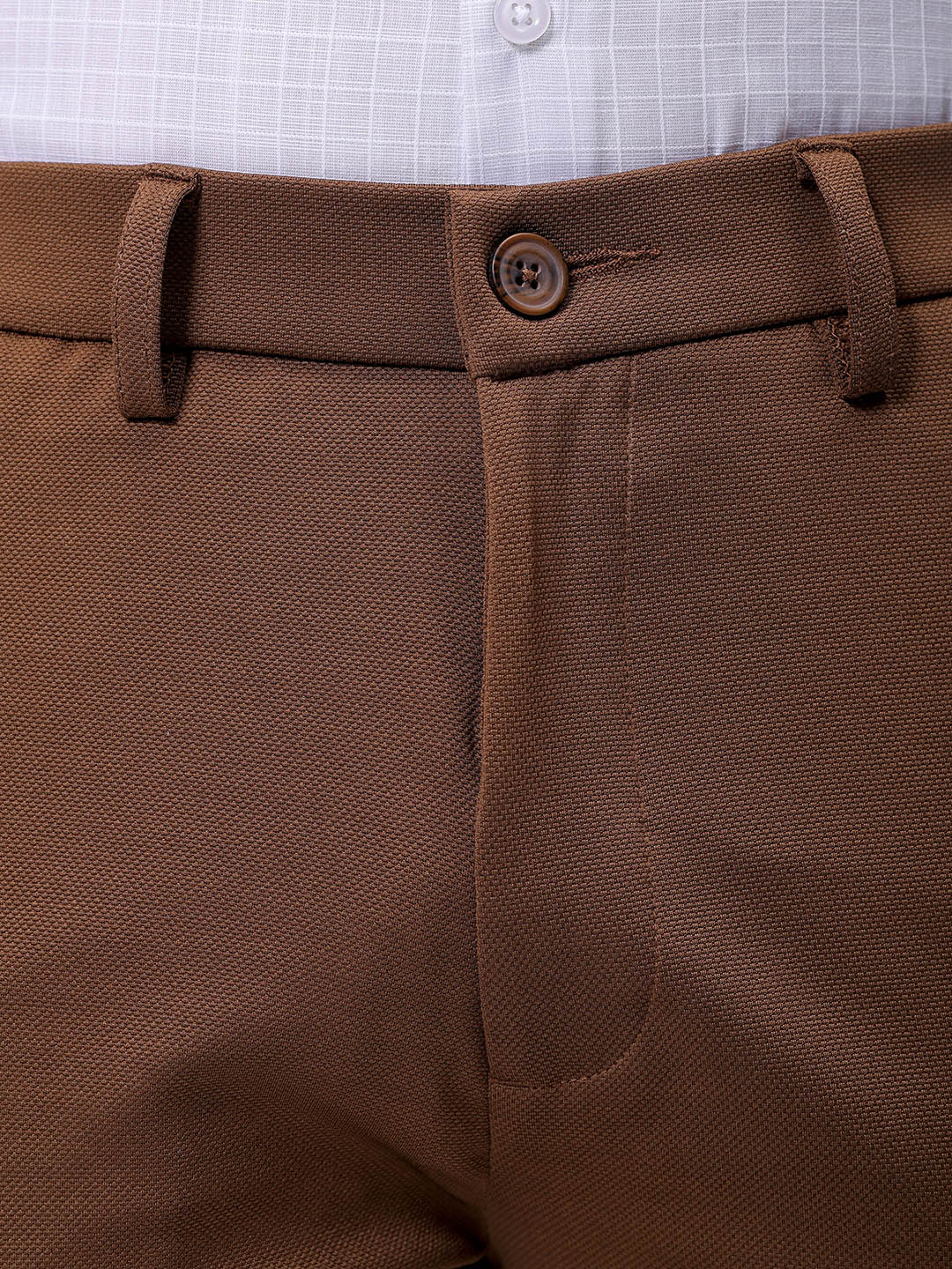 Men's Nutshell Slim Fit Textured Formal Trouser - Image 6