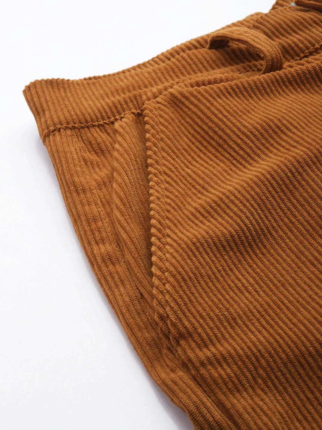 Men's Tan Regular Fit Textured Casual Trouser - Image 5
