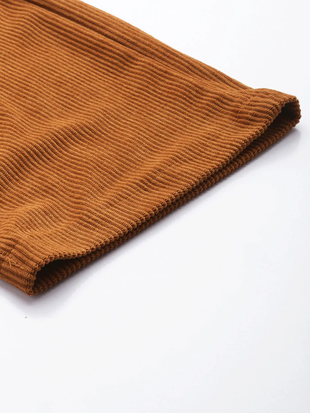 Men's Tan Regular Fit Textured Casual Trouser - Image 6