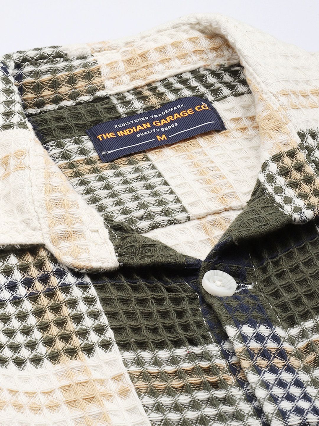 Men's Natural Relaxed Fit Textured Casual Shirt - Image 5