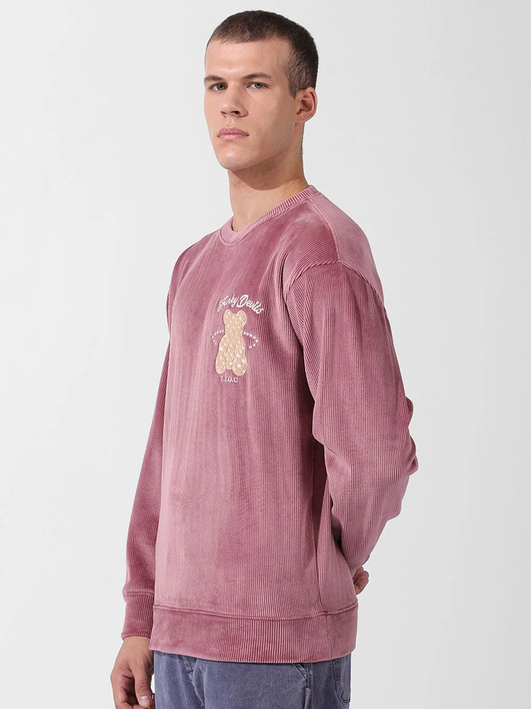 Men's Italian Clay Oversized Fit Textured Casual Sweatshirts - Image 4