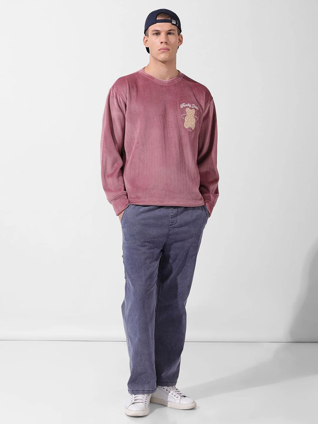 Men's Italian Clay Oversized Fit Textured Casual Sweatshirts - Image 8