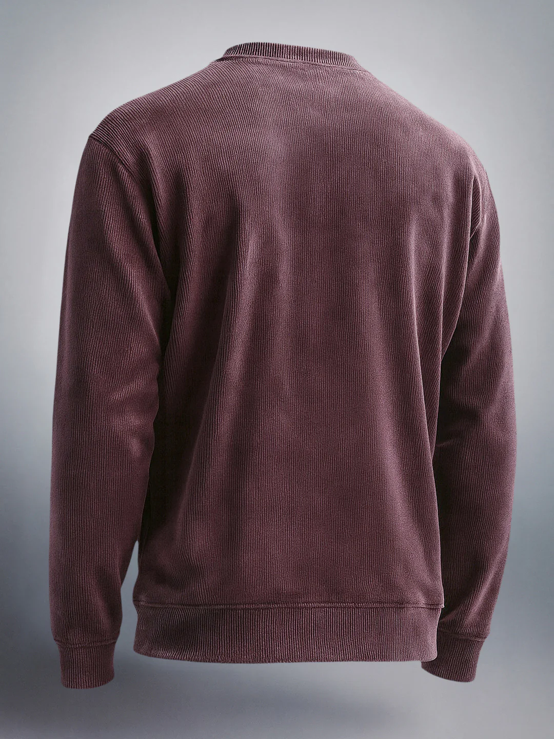 Men's Ground Coffee Oversized Fit Textured Casual Sweatshirts - Image 2