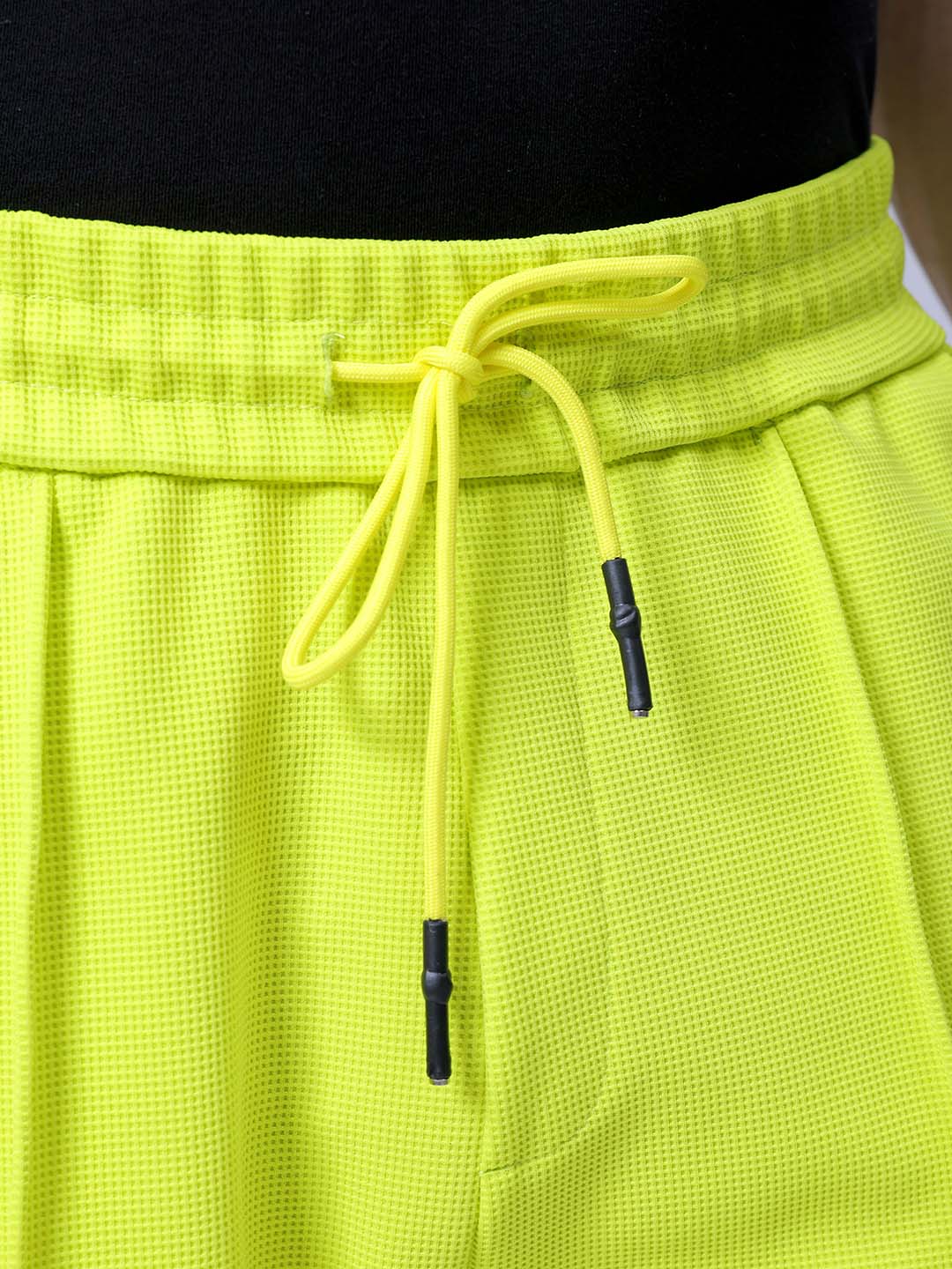 Men's Cyber Lime Loose Fit Textured Athletic  Jogger - Image 6