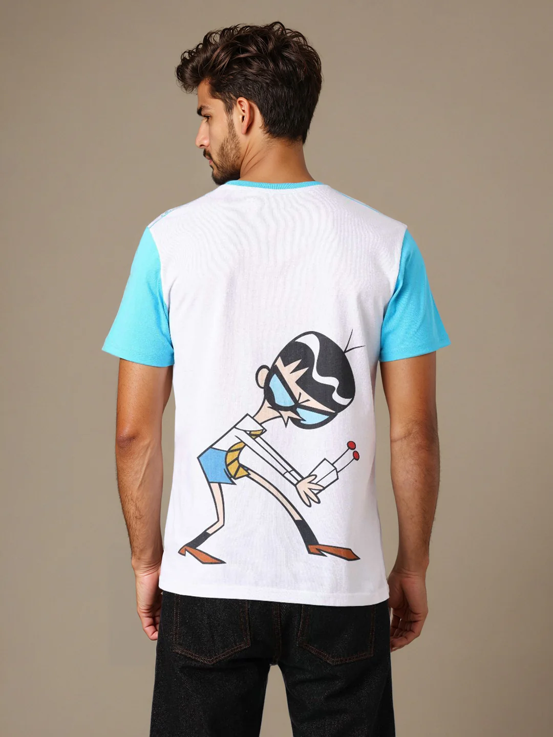 Men's Dexter Colourblocked Round Neck Cotton's Slim Fit T-shirt - Image 4