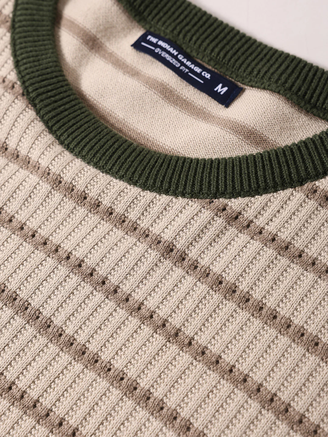Men's Fawn Oversized Fit Textured Flat Knit T-Shirt - Image 6