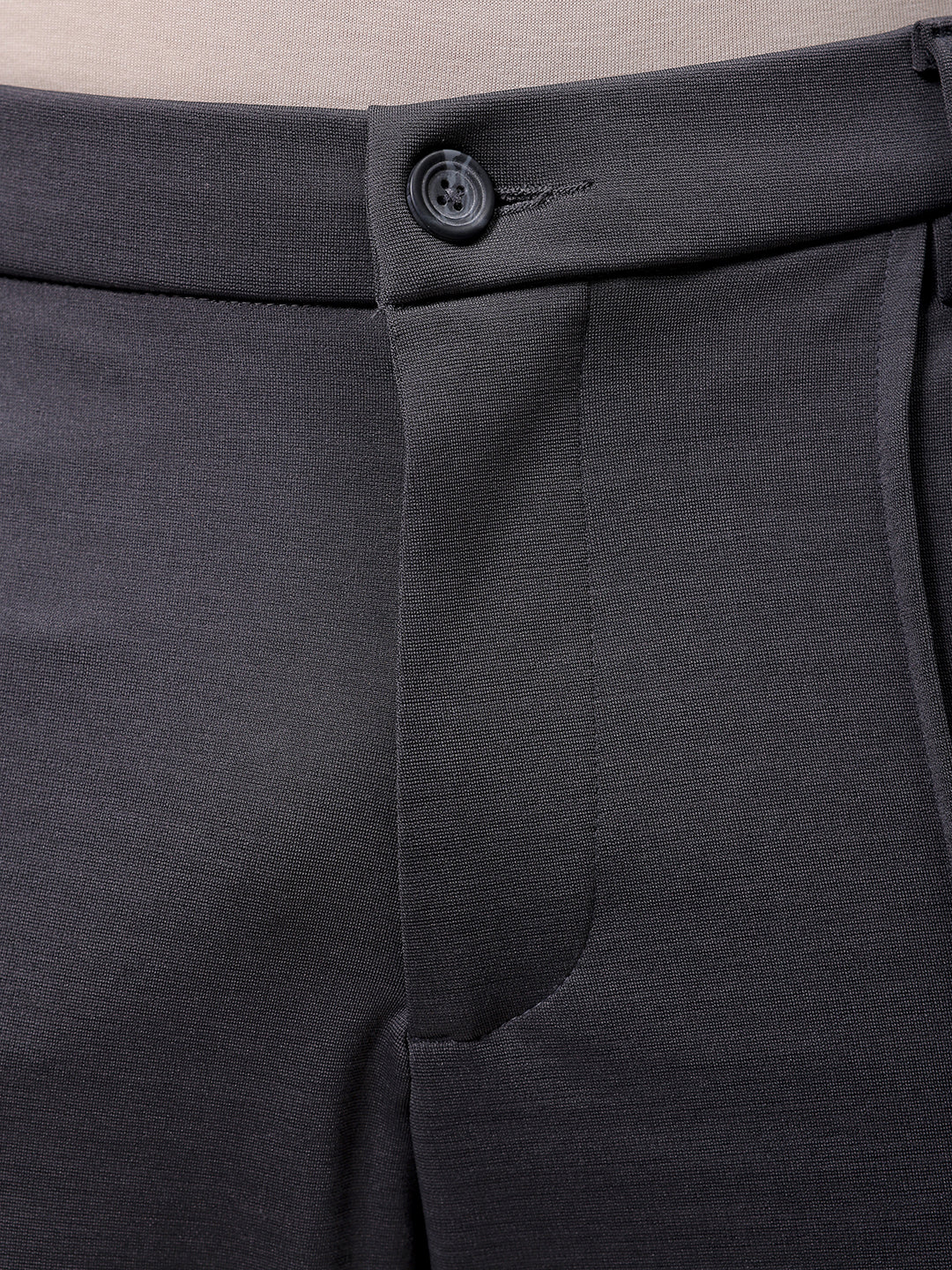 Men's Dark Grey Bootcut Fit Solid Korean Street Trouser - Image 6