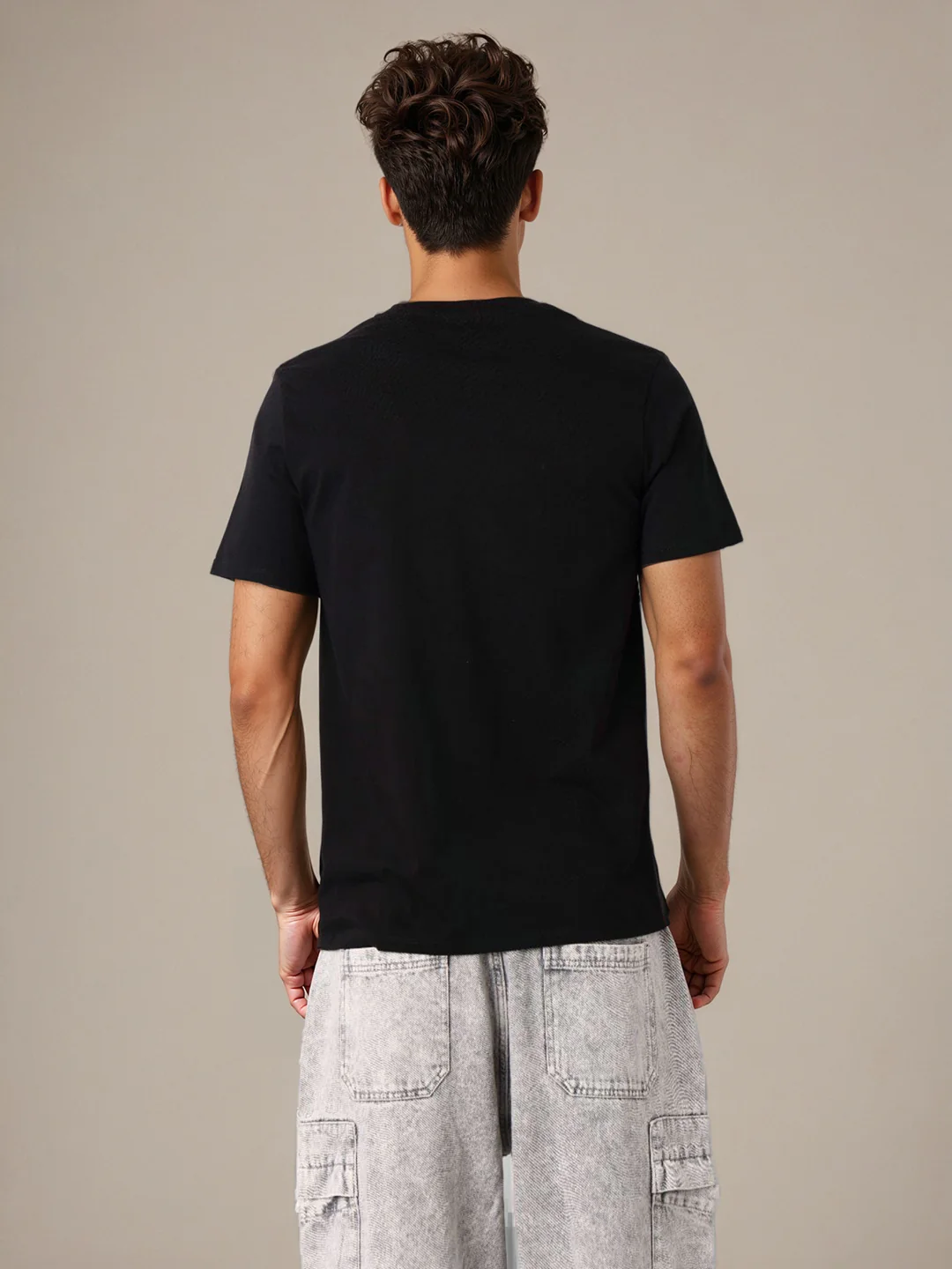 Men's Flash Graphic Printed Round Neck Cotton's Slim Fit T-shirt - Image 4