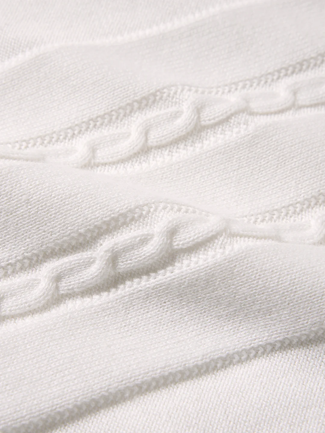 Men's White Slim Fit Solid Flat Knit Shirt - Image 3