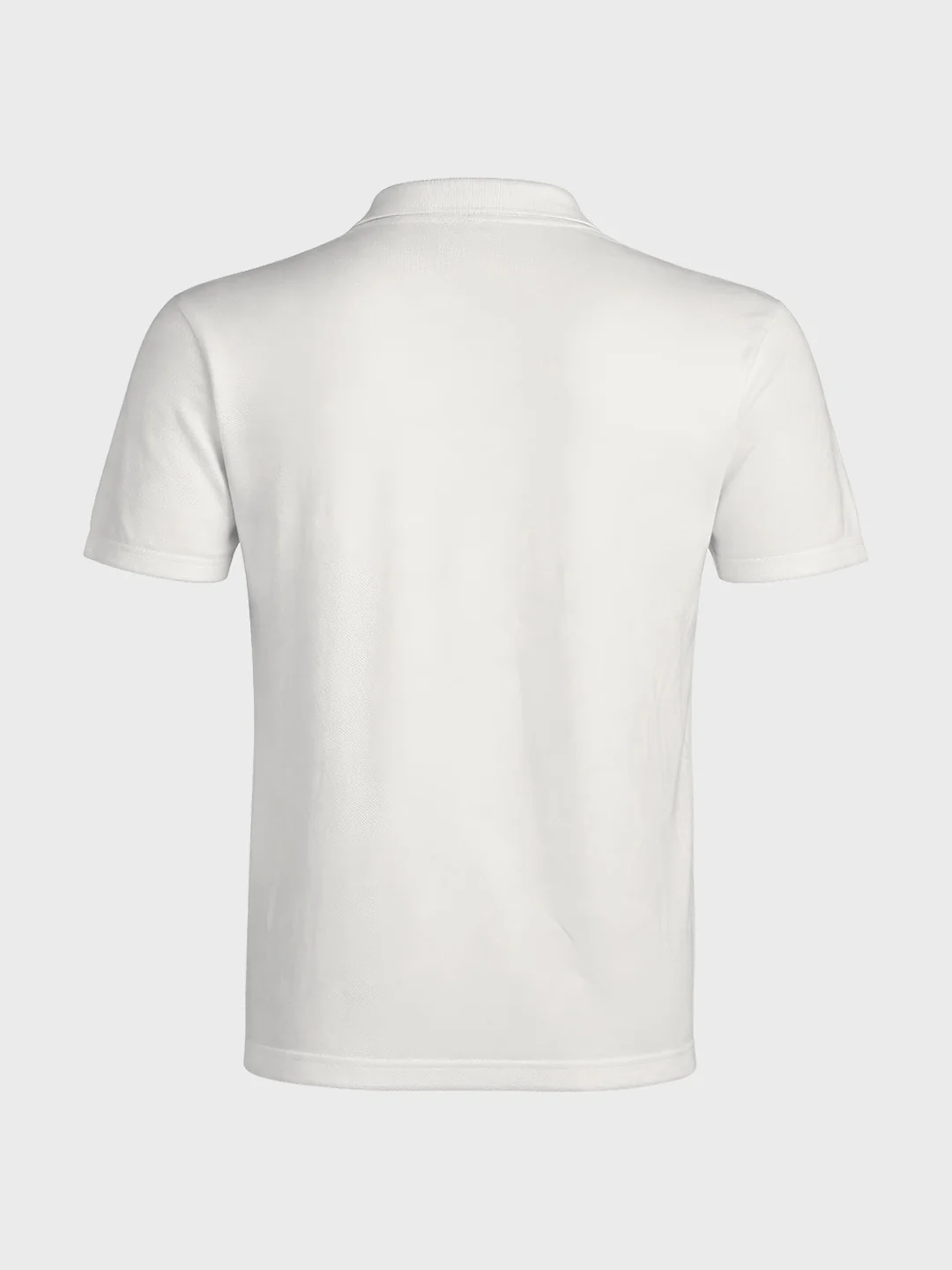 Men's White Slim Fit Solid Flat Knit Shirt - Image 6