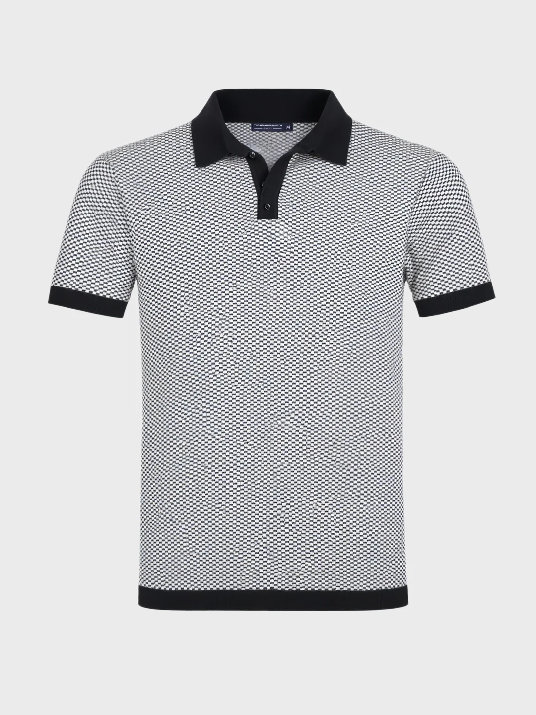 Men's Grey Slim Fit Solid Flat Knit T-Shirt - Image 5