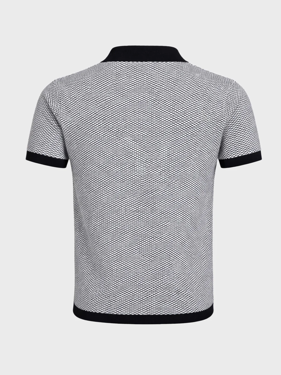 Men's Grey Slim Fit Solid Flat Knit T-Shirt - Image 6