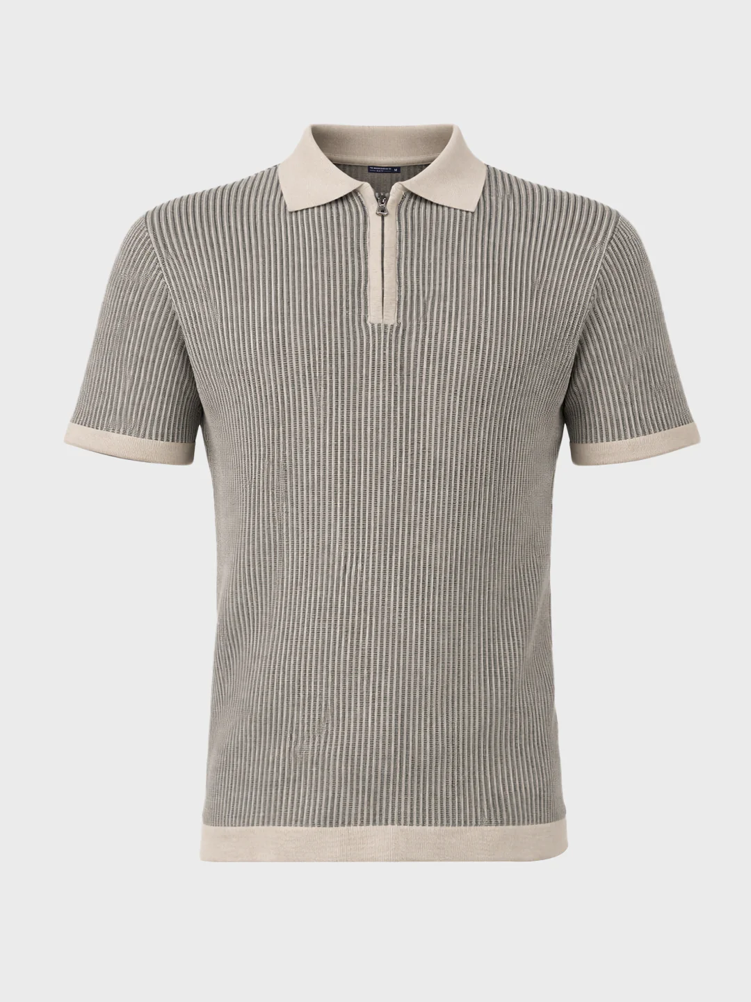Men's Black Slim Fit Solid Flat Knit T-Shirt - Image 5