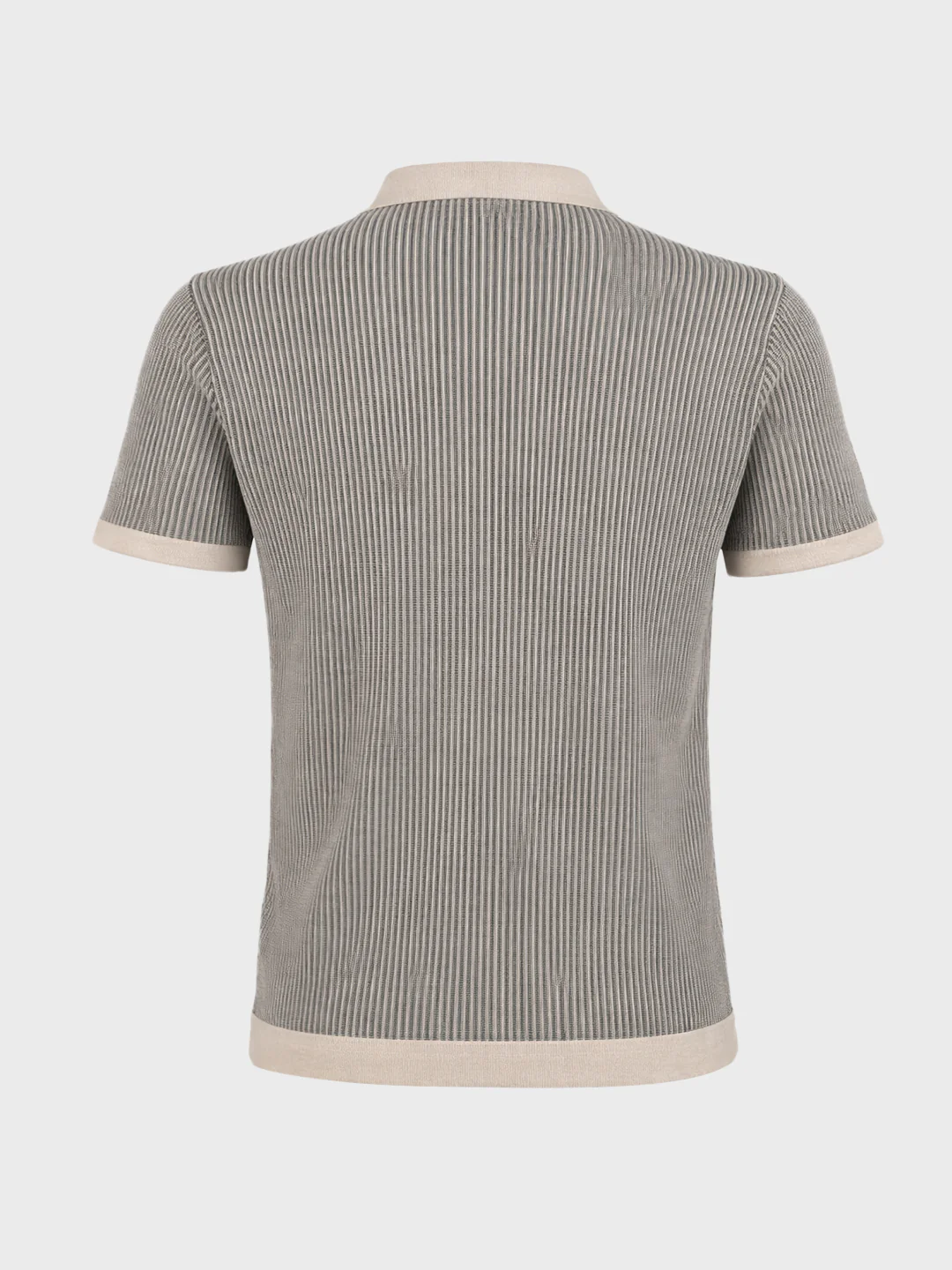 Men's Black Slim Fit Solid Flat Knit T-Shirt - Image 6