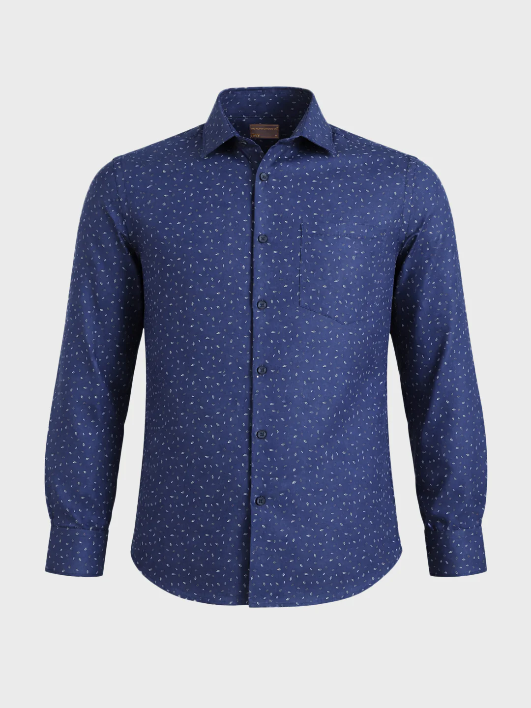 Men's Full Sleeves Slim Fit Navy Blue Shirt - Image 6
