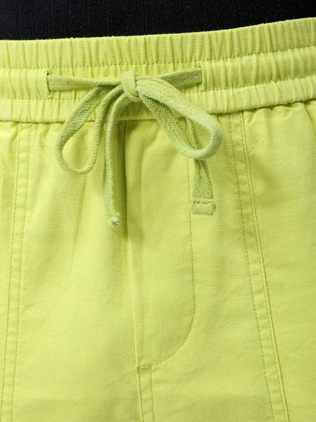 Men's Cyber Lime Regular Fit Solid Casual Jogger - Image 6