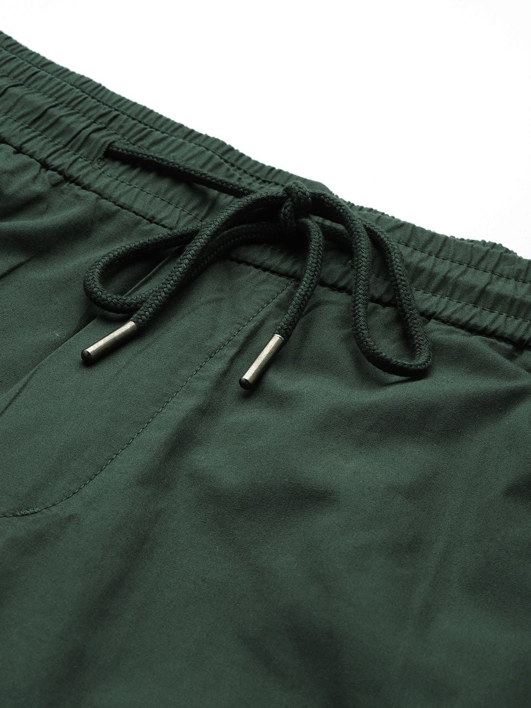 Men's Green Loose Fit Elevated Utility Shorts - Image 3