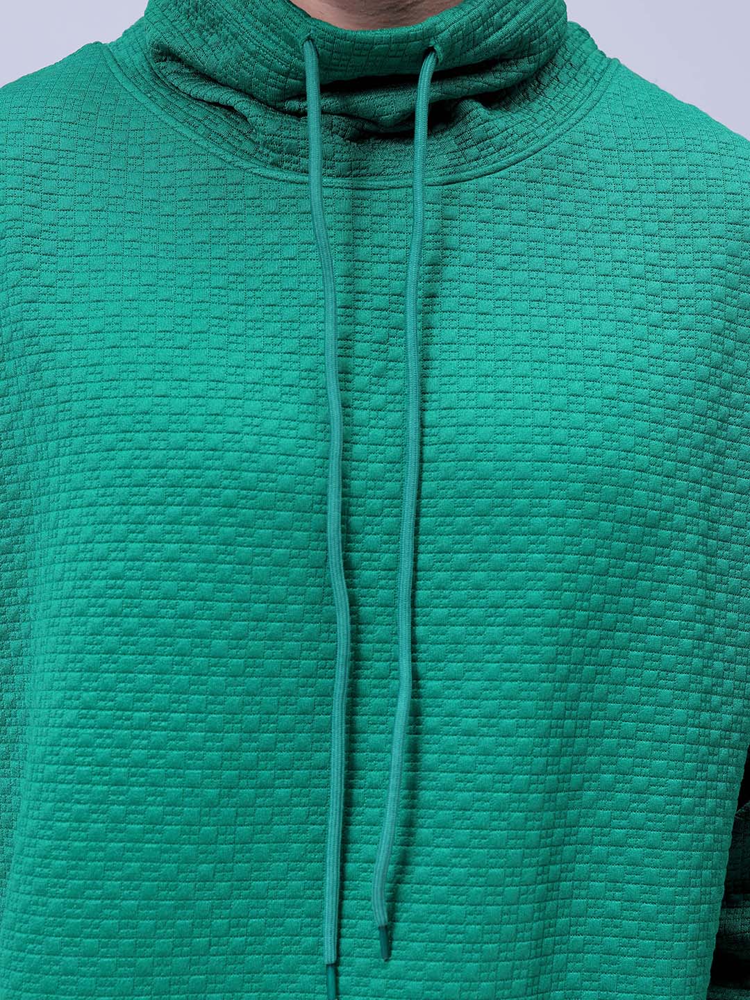 Men's Sport Green Relaxed Fit Solid Street Wear Sweatshirts - Image 9