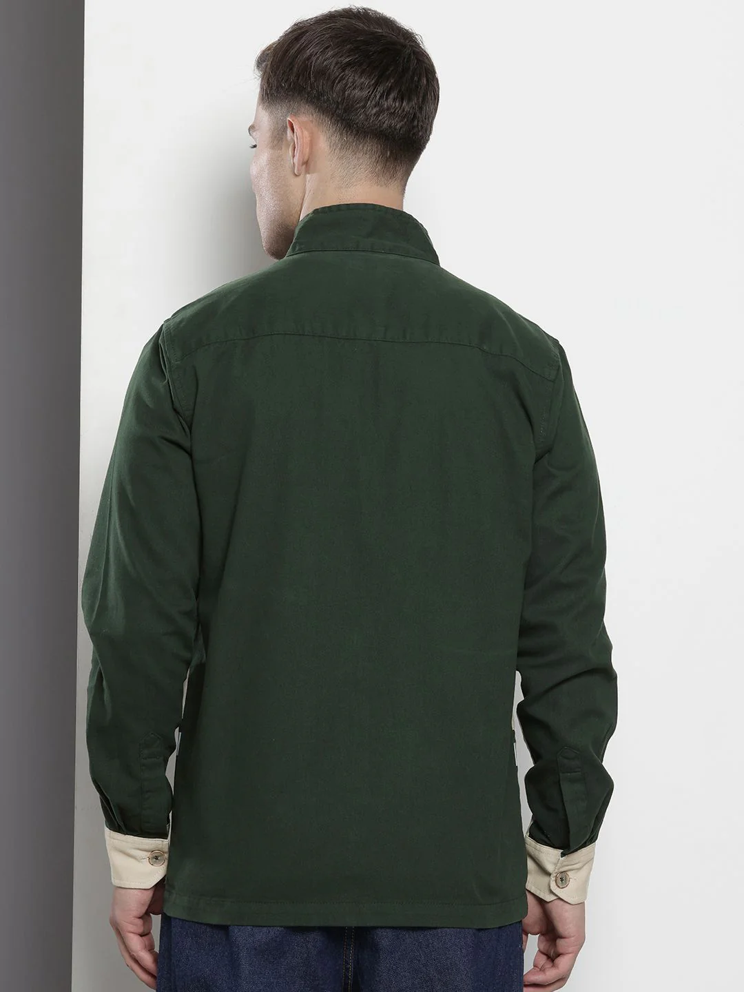 Men's Green Regular Fit Graphic Printed Casual Shirt - Image 5