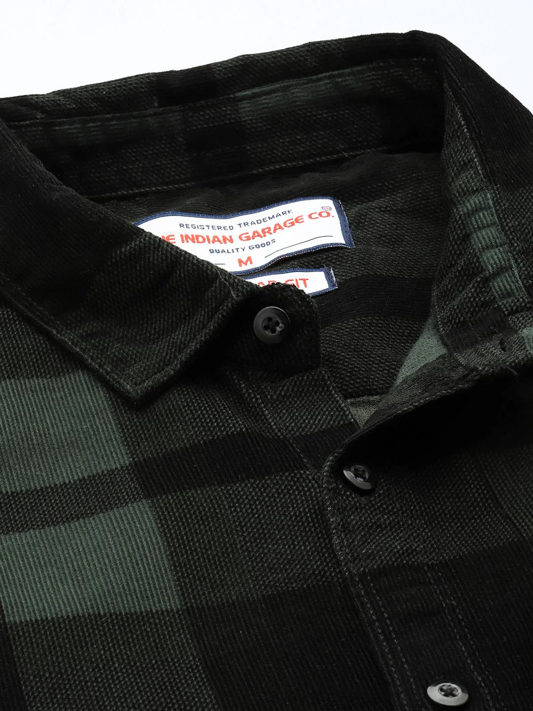 Men's Green Regular Fit Checkered Casual Shirt - Image 3