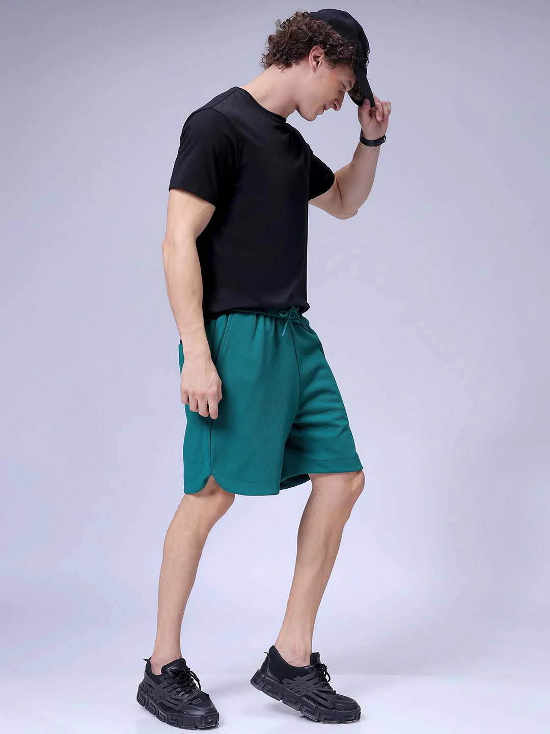 Men's Malachite Relaxed Fit Solid Casual Shorts - Image 4