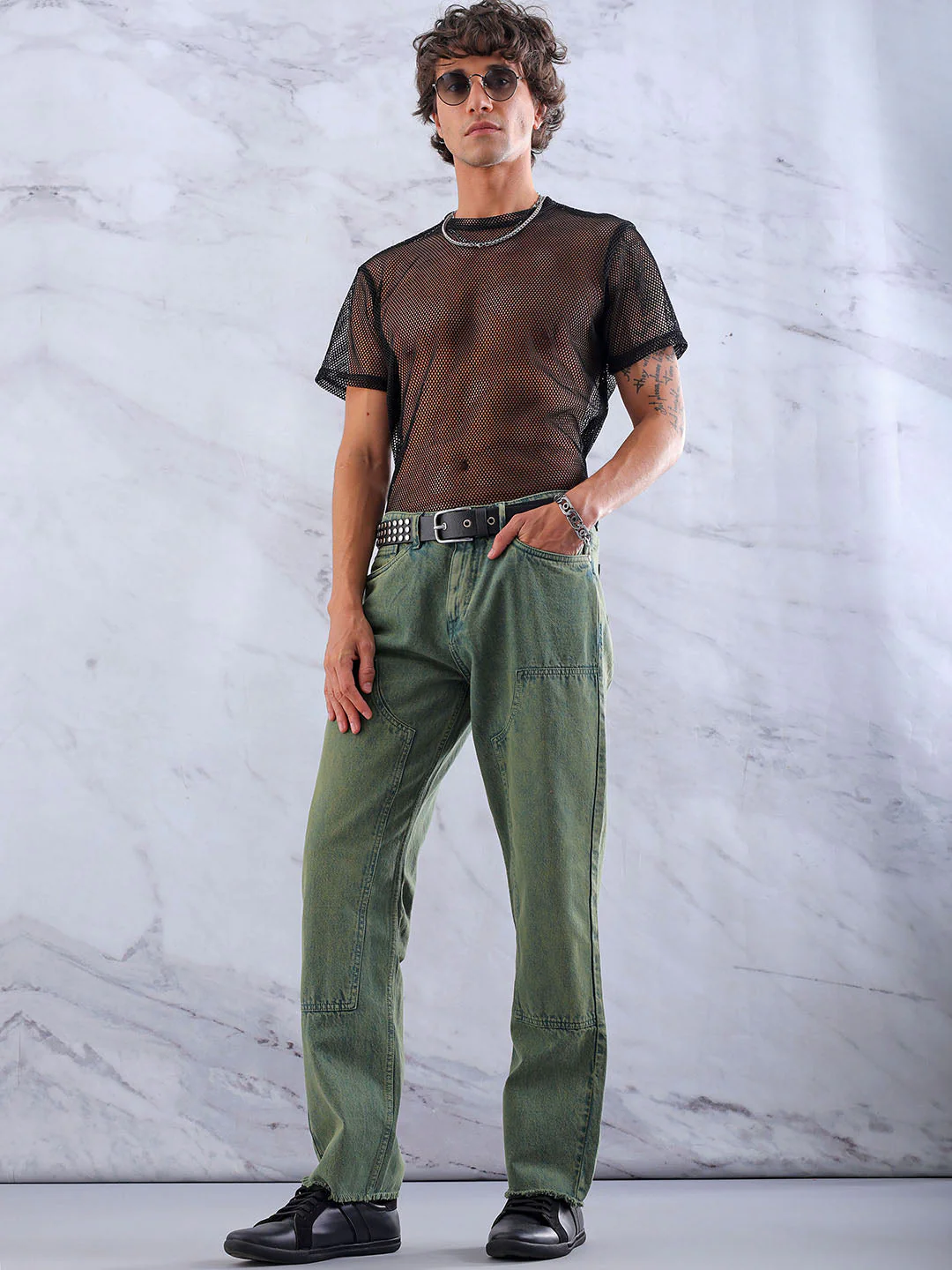 Men's Botanical Garden Relaxed Fit Solid Casual Jeans - Image 3