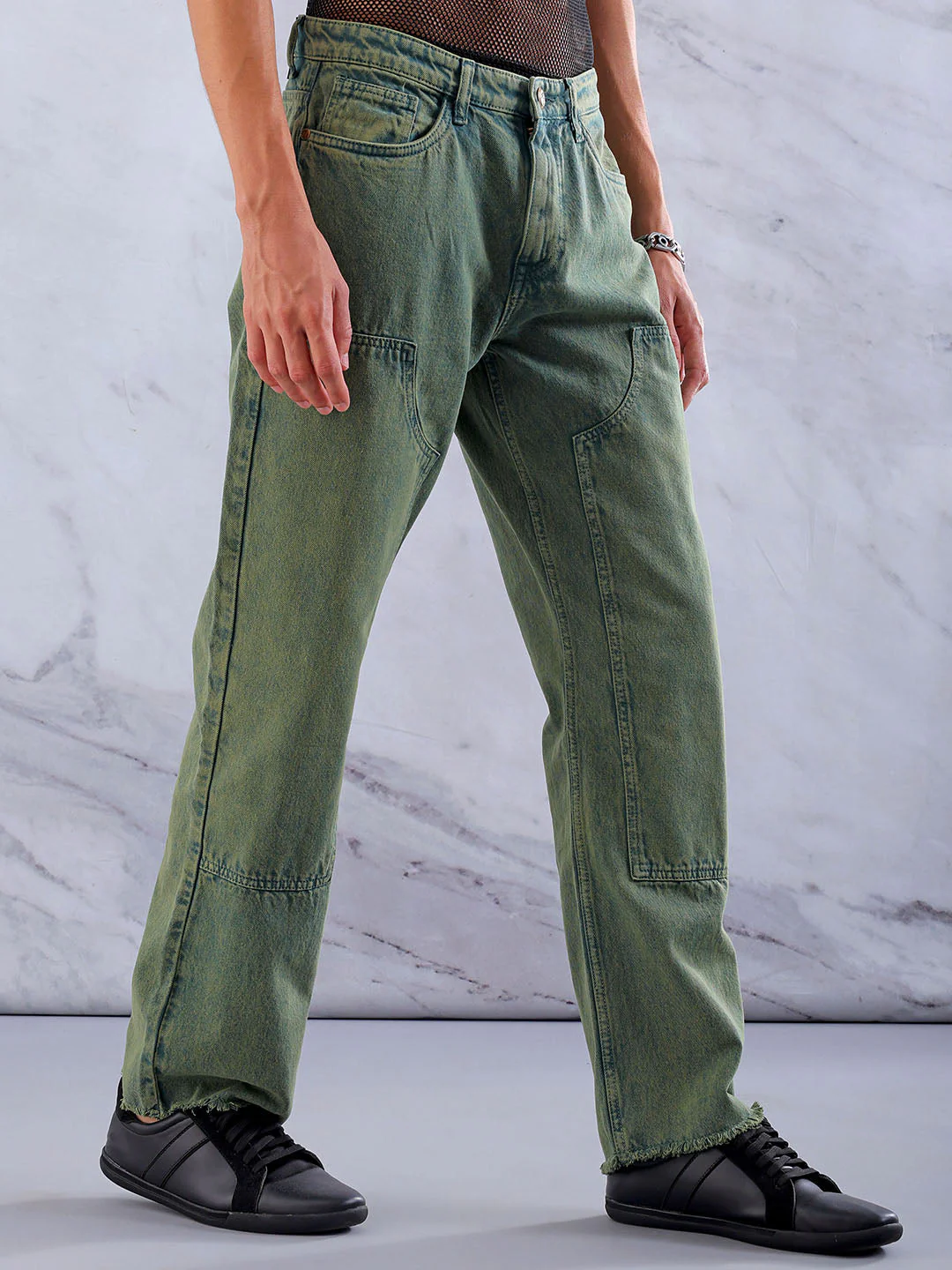 Men's Botanical Garden Relaxed Fit Solid Casual Jeans - Image 5