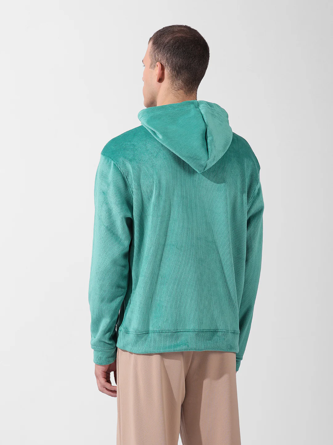 Men's Jelly Green Regular Fit Textured Casual Sweatshirts - Image 10