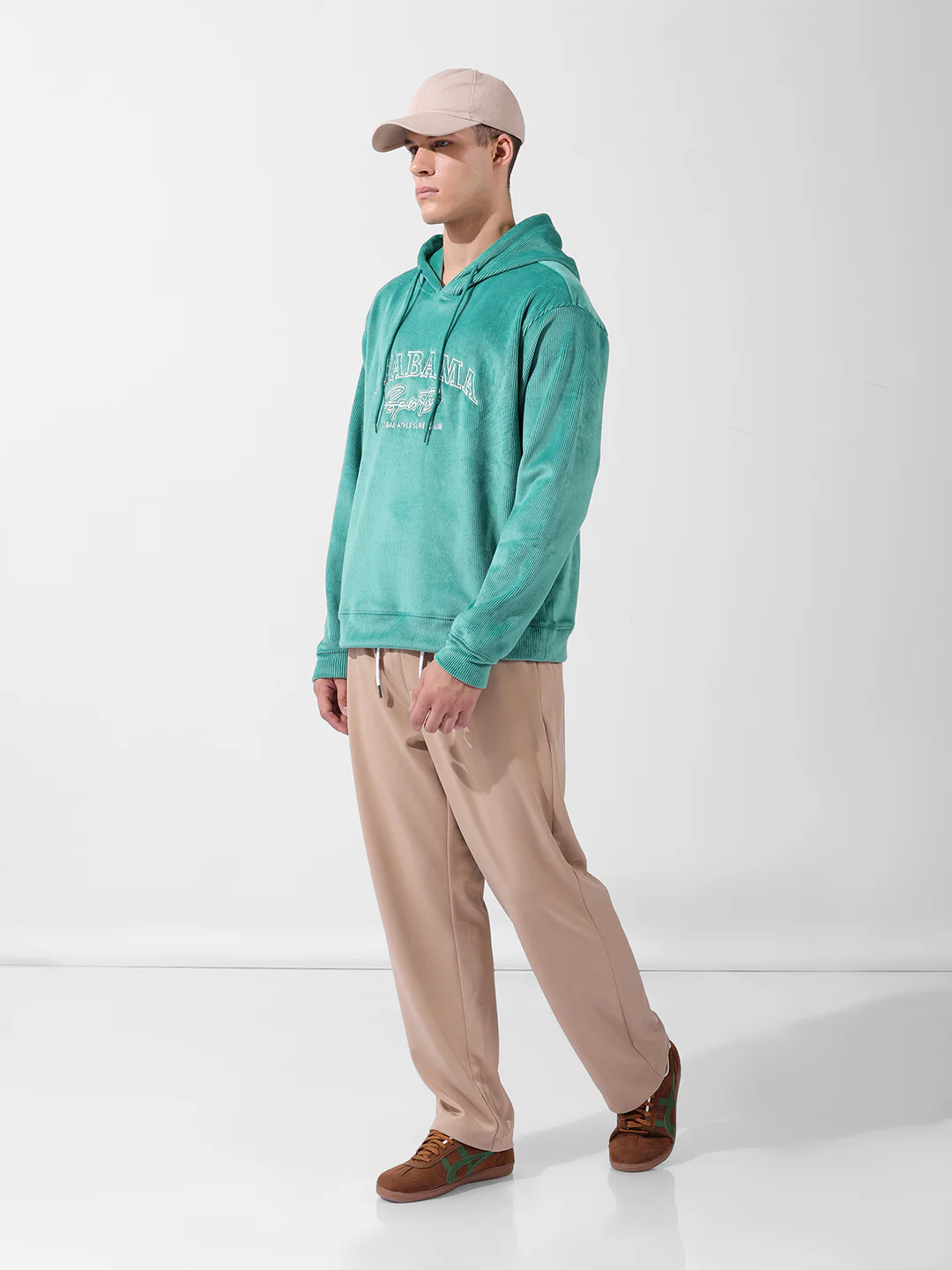 Men's Jelly Green Regular Fit Textured Casual Sweatshirts - Image 11