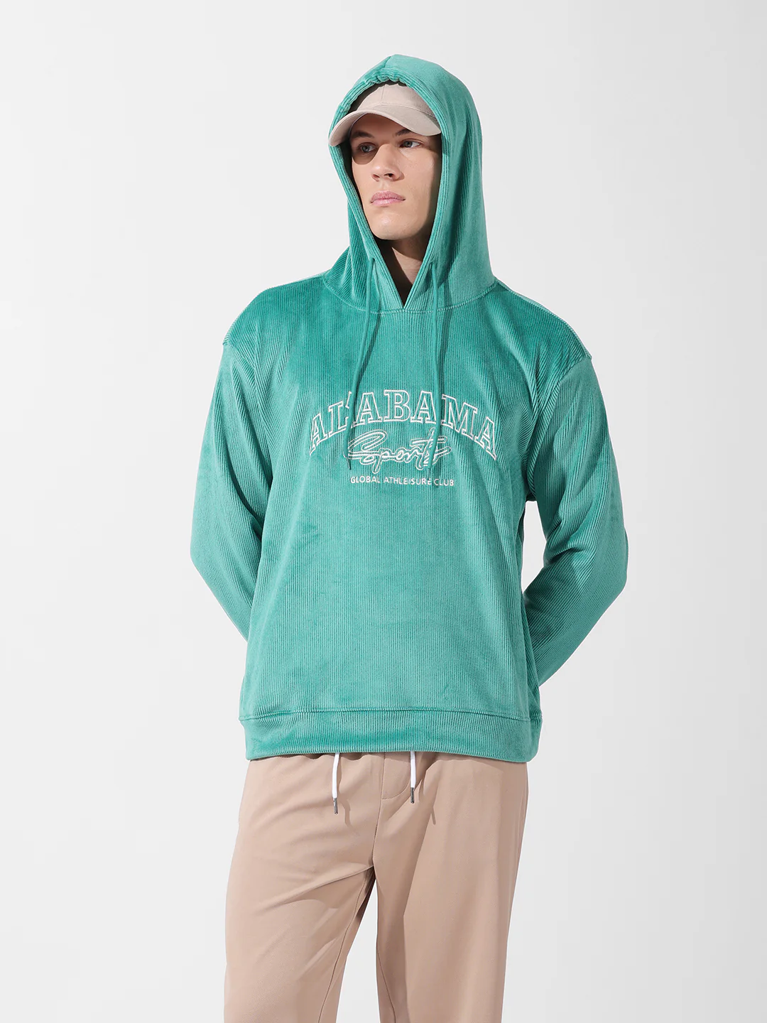 Men's Jelly Green Regular Fit Textured Casual Sweatshirts - Image 12