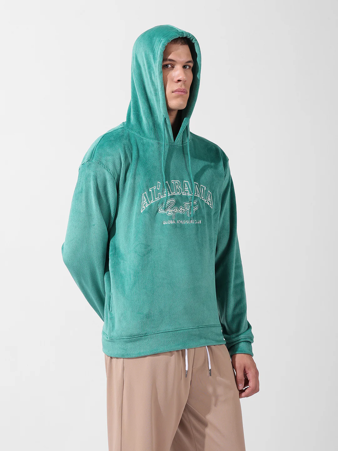 Men's Jelly Green Regular Fit Textured Casual Sweatshirts - Image 7