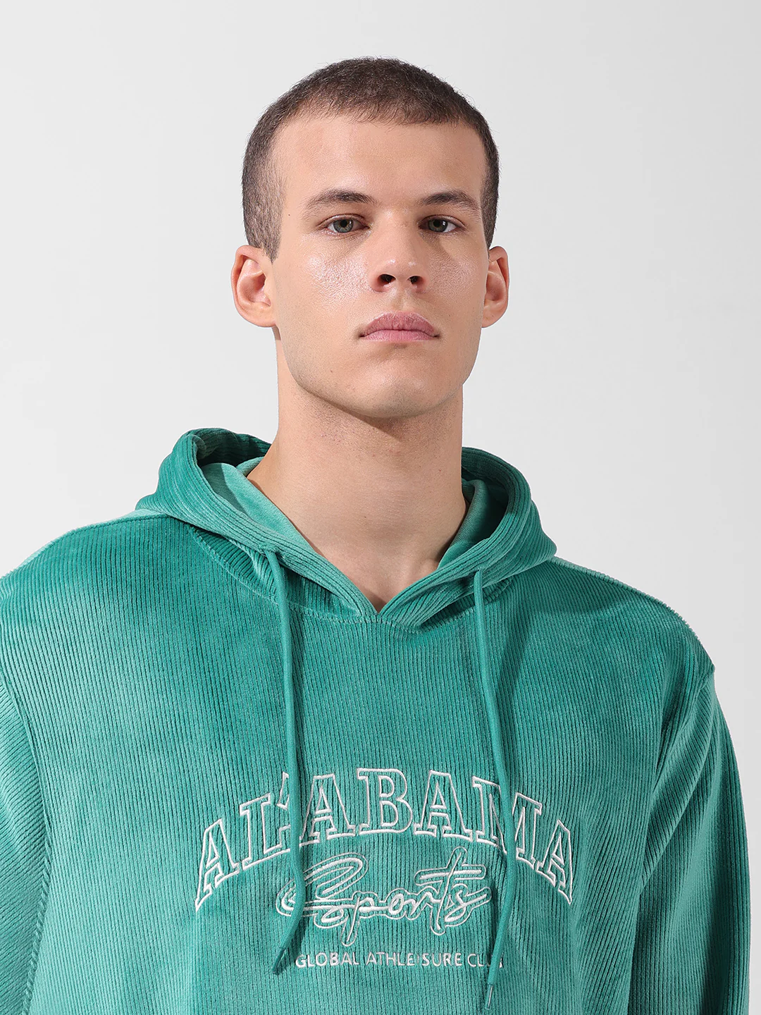 Men's Jelly Green Regular Fit Textured Casual Sweatshirts - Image 8