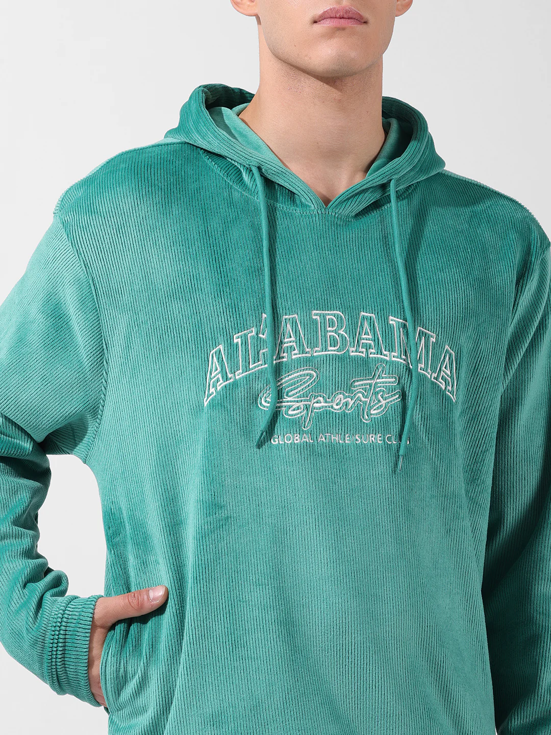 Men's Jelly Green Regular Fit Textured Casual Sweatshirts - Image 9