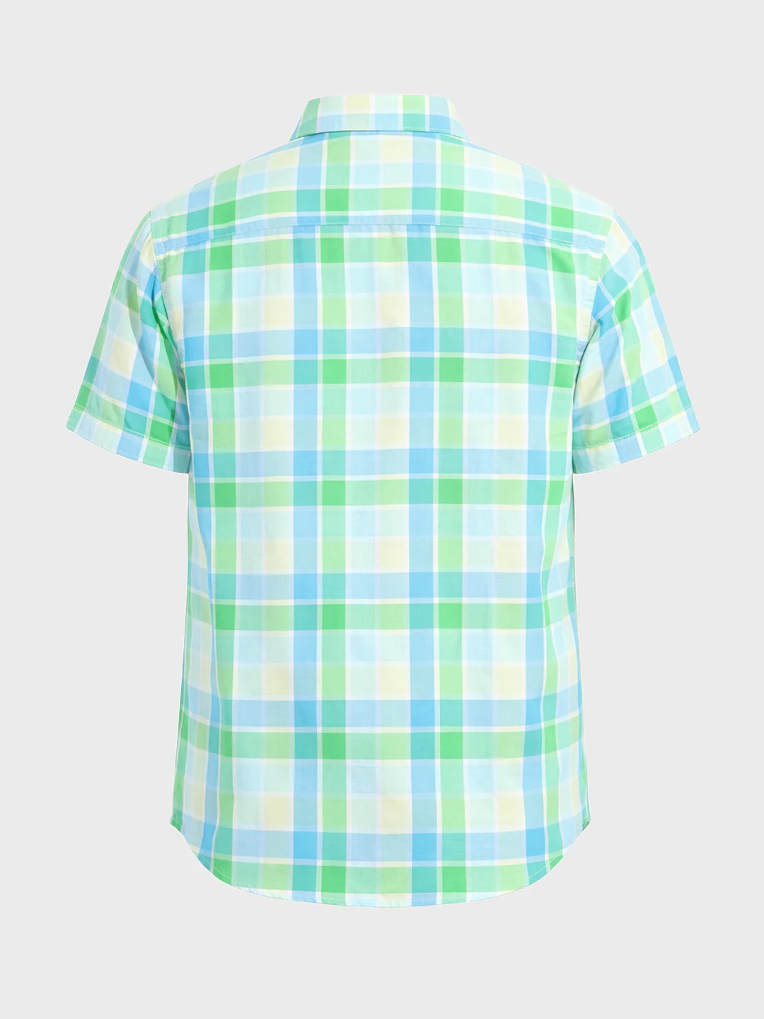 Men's Green Slim Fit Checked Casual Shirt - Image 5