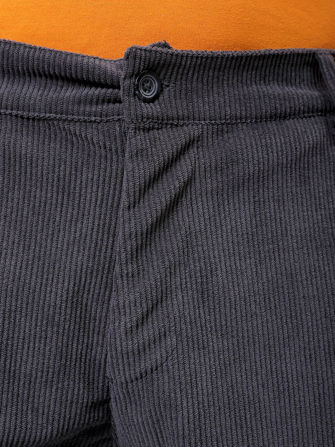 Men's Dark Grey Baggy Fit Textured Utility Cargo - Image 6