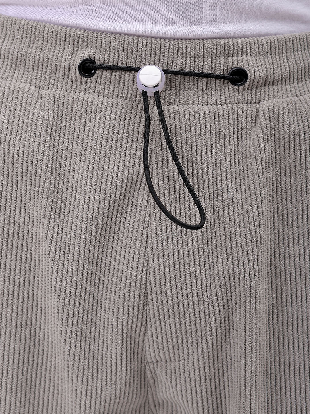 Men's Light Grey Baggy Fit Textured Athletic  Jogger - Image 6
